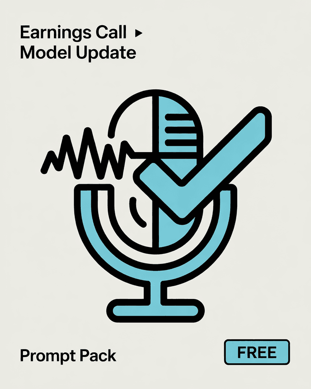 Earnings Call to Model Update Prompt Pack