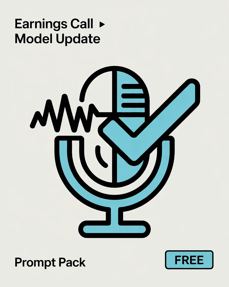 Earnings Call to Model Update Prompt Pack